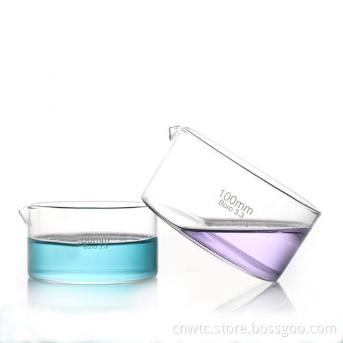 High Borosilicate Glass Laboratoryware: Crystallizing Dishes in Various Sizes (60mm, 80mm, 90mm, 100mm, 125mm, 200mm, 150mm Height)